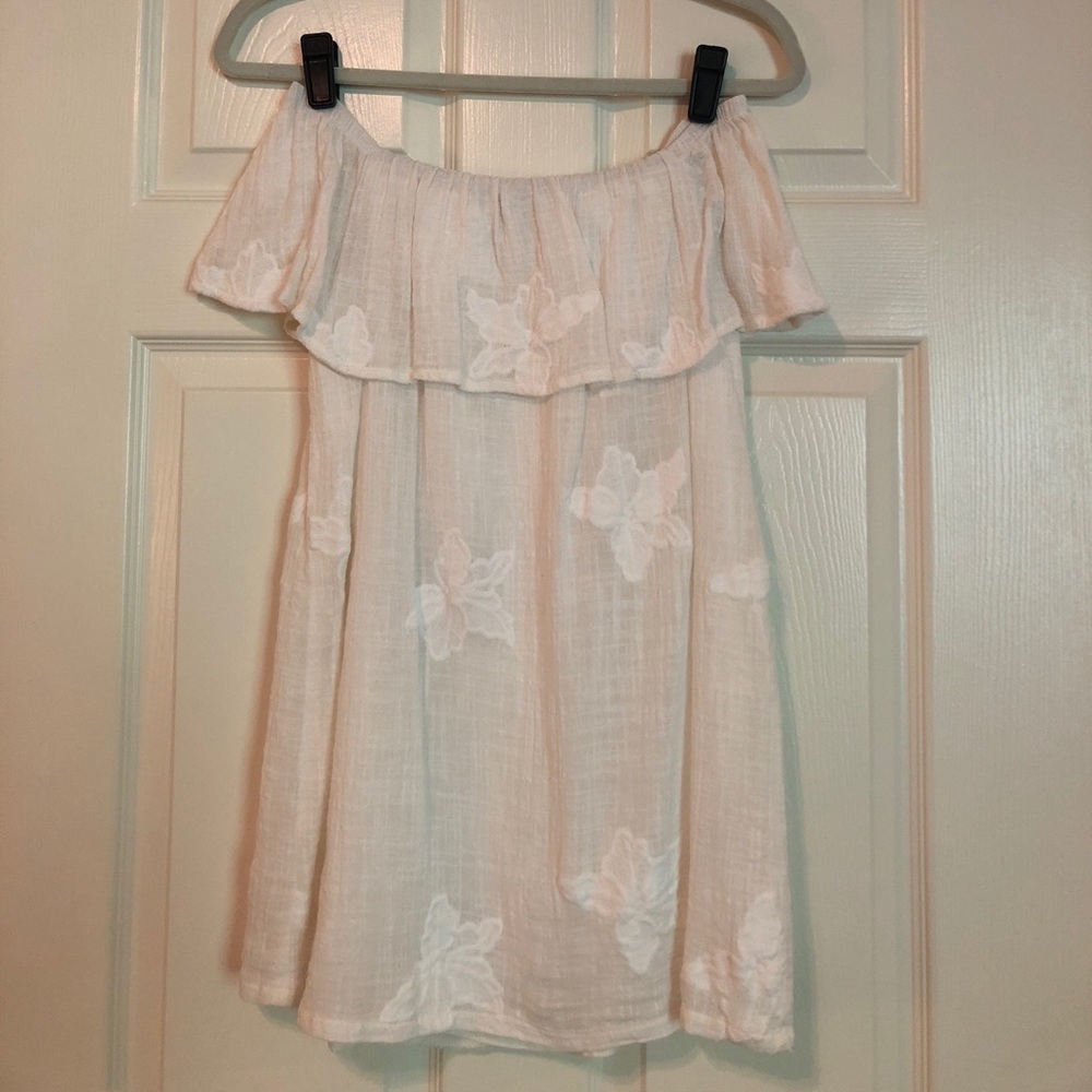 White off the shoulder dress!